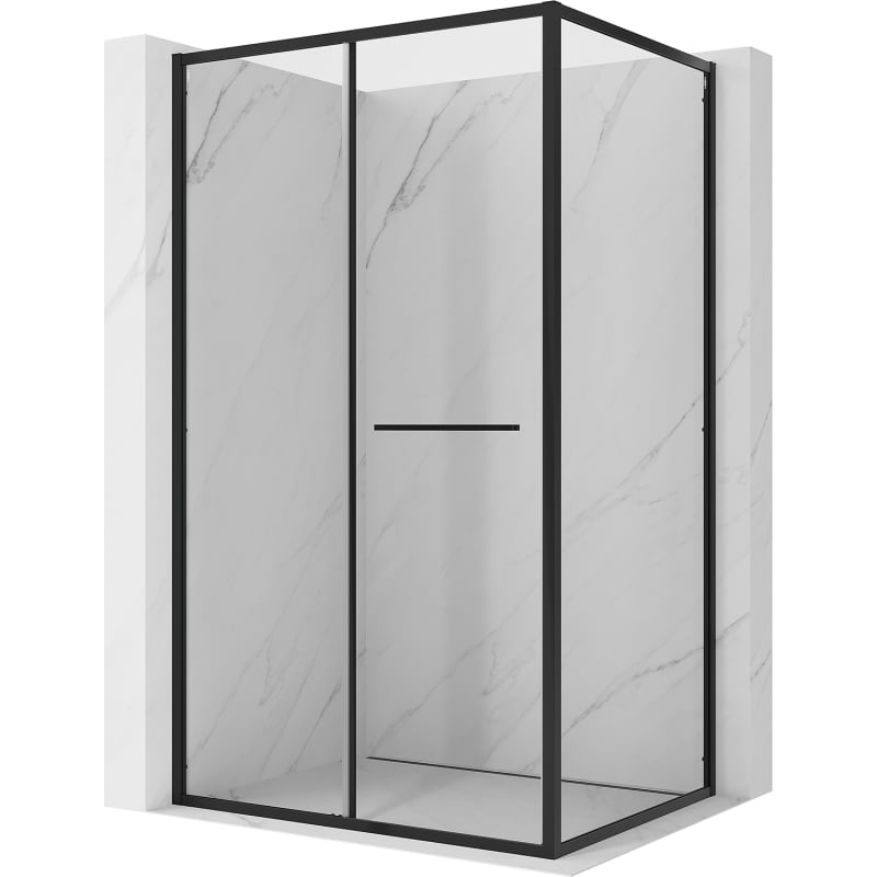 Mexen Linea Schiebeduschkabine 80 x 95 cm, transparent, schwarz - 8E1-080-095-70-70