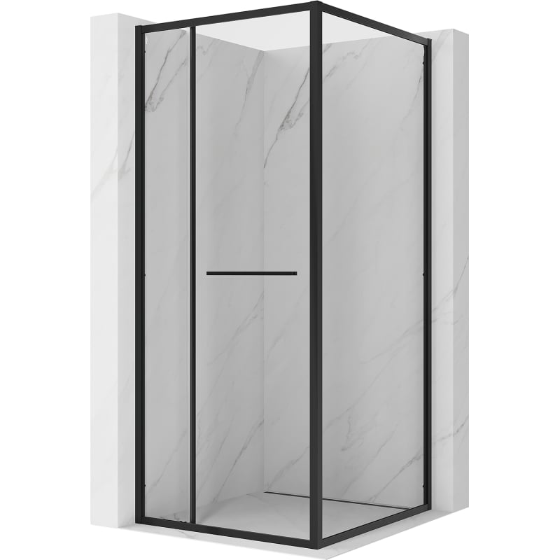 Mexen Linea Schiebeduschkabine 90 x 90 cm, transparent, schwarz - 8E1-090-090-70-70