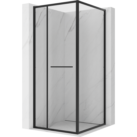 Mexen Linea Schiebeduschkabine 95 x 95 cm, transparent, schwarz - 8E1-095-095-70-70
