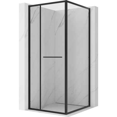 Mexen Linea Schiebetür-Duschkabine 100 x 100 cm, transparent, schwarz - 8E1-100-100-70-70