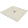 Mexen Hugo Quadratische Duschwanne SMC 100 x 100 cm, beige, Abdeckung aus Inox - 42691010-X