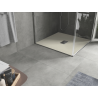 Mexen Hugo Quadratische Duschwanne SMC 100 x 100 cm, beige, Abdeckung aus Inox - 42691010-X