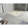 Mexen Hugo rechteckige Duschwanne SMC 80 x 70 cm, beige, Abdeckung aus Inox - 42697080-X