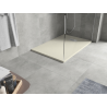 Mexen Hugo rechteckige Duschwanne SMC 80 x 70 cm, beige, Abdeckung aus Inox - 42697080-X
