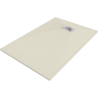 Mexen Hugo Rechteckige Duschwanne SMC 120 x 90 cm, beige, Abdeckung Inox - 42699012-X