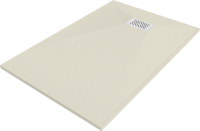 Mexen Hugo rechteckige Duschwanne SMC 100 x 70 cm, beige, weiße Abdeckung - 42697010-W