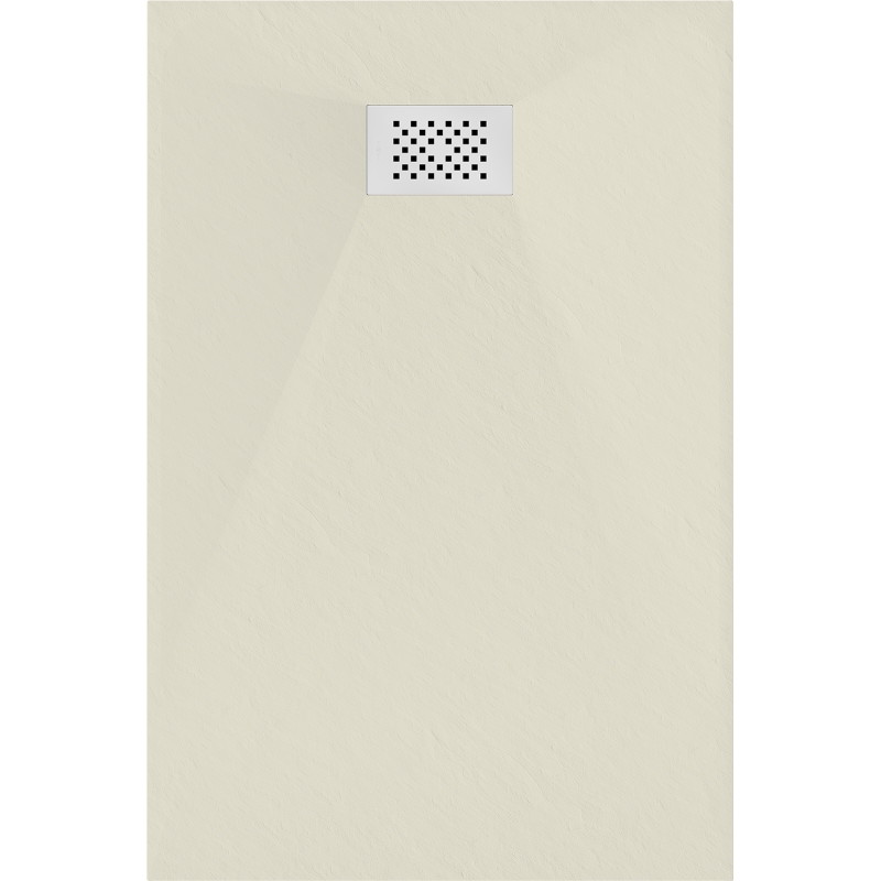 Mexen Hugo rechteckige Duschwanne SMC 100 x 70 cm, beige, weiße Abdeckung - 42697010-W