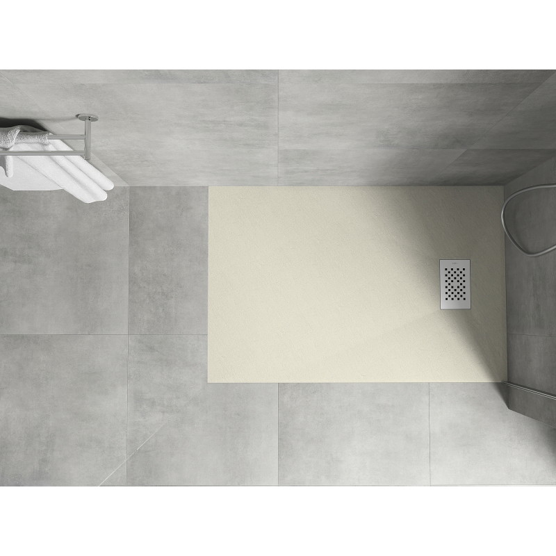 Mexen Hugo Rechteckige Duschwanne SMC 120 x 70 cm, beige, weiße Abdeckung - 42697012-W