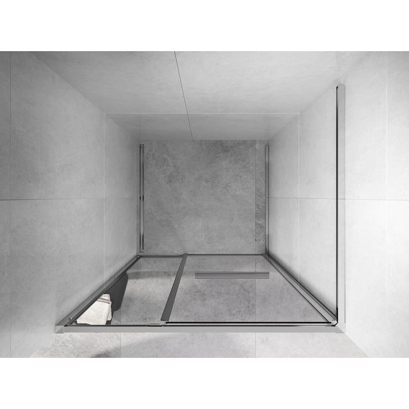 Mexen Linea Schiebetür Dusche 80 cm, transparent, Chrom - 8E1-080-000-01-01