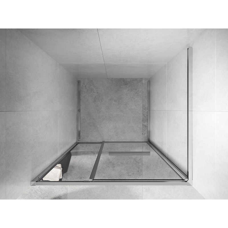Mexen Linea Schiebeduschtür 120 cm, transparent, Chrom - 8E1-120-000-01-01