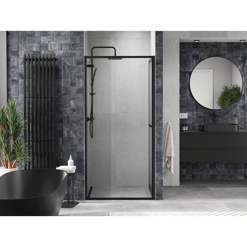 Mexen Linea Schiebetür für die Dusche 95 cm, transparent, schwarz - 8E1-095-000-70-70