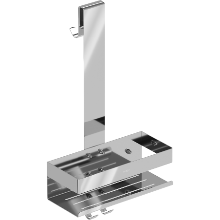 Mexen Brin-1 Badezimmerkorb mit Haken, Chrom - 70A8841-00