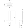 Mexen Brin-1 Badezimmerkorb mit Haken, Chrom - 70A8841-00