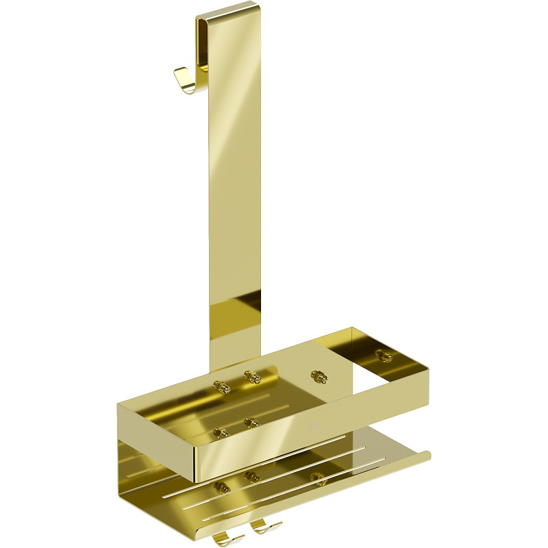 Mexen Brin-1 Badezimmerkorb mit Haken, gold - 70A8841-50