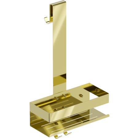 Mexen Brin-1 Badezimmerkorb mit Haken, gold - 70A8841-50