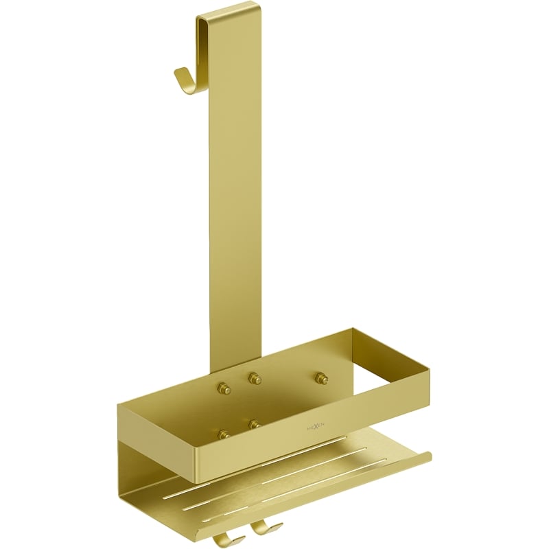 Mexen Brin-1 Badezimmerkorb mit Haken, gold gebürstet - 70A8841-55