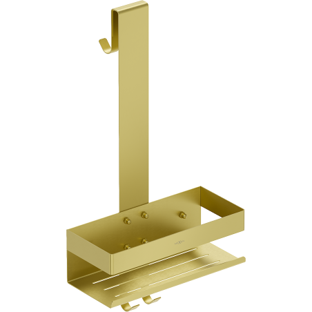 Mexen Brin-1 Badezimmerkorb mit Haken, gold gebürstet - 70A8841-55