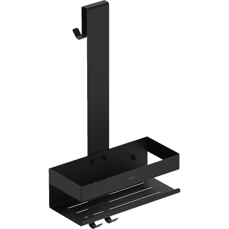 Mexen Brin-1 Badezimmerkorb mit Haken, schwarz - 70A8841-70