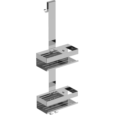 Mexen Brin-2 Badezimmerkorb mit Haken, Chrom - 70A8842-00