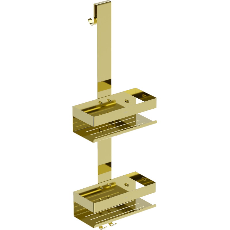 Mexen Brin-2 Badezimmerkorb mit Halterung, gold - 70A8842-50