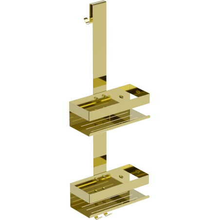 Mexen Brin-2 Badezimmerkorb mit Halterung, gold - 70A8842-50