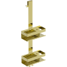 Mexen Brin-2 Badezimmerkorb mit Halterung, gold - 70A8842-50
