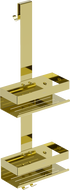 Mexen Brin-2 Badezimmerkorb mit Halterung, gold - 70A8842-50