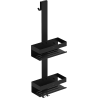 Mexen Brin-2 Badezimmerkorb mit Haken, schwarz - 70A8842-70