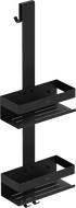 Mexen Brin-2 Badezimmerkorb mit Haken, schwarz - 70A8842-70
