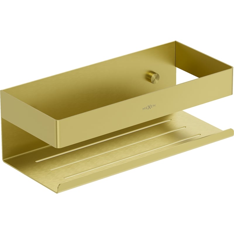 Mexen Brin-L Badezimmerkorb, gebürstetes Gold - 70A8730-55