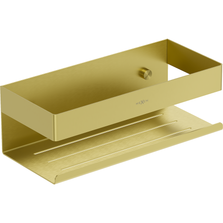 Mexen Brin-L Badezimmerkorb, gebürstetes Gold - 70A8730-55