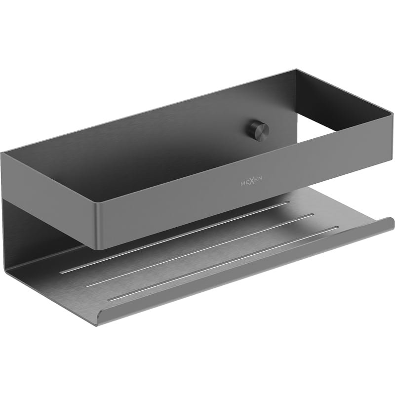 Mexen Brin-L Badezimmerkorb, gebürstetes Gun Gray - 70A8730-66