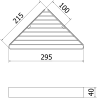 Mexen Evos-C Eckiger Badezimmerkorb, Chrom - 70A8514-00