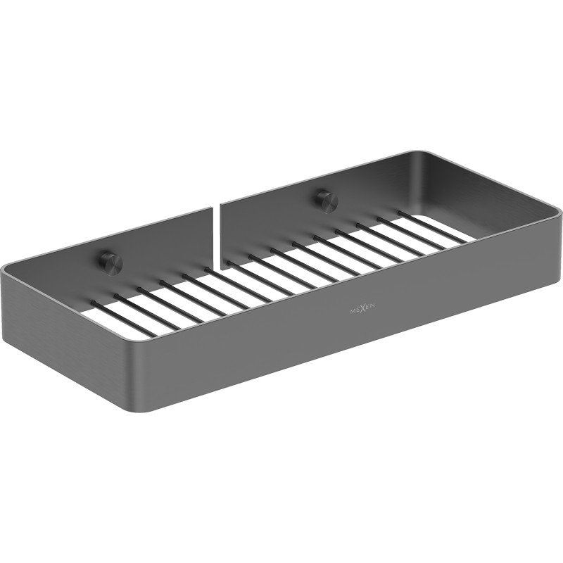 Mexen Evos-L Badezimmerkorb, gebürstetes Gun Gray - 70A8714-66