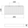Mexen Evos-L Badezimmerkorb, Black Chrome - 70A8714-73