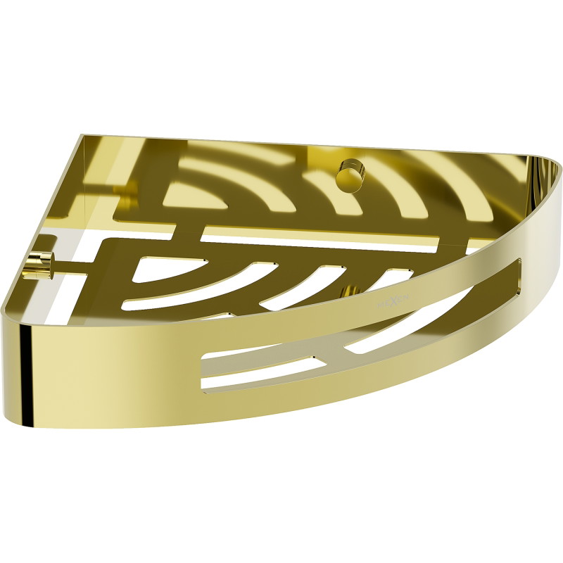 Mexen Laxo-C Ecke-Badezimmerkorb, gold - 70A8513-50