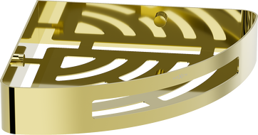 Mexen Laxo-C Ecke-Badezimmerkorb, gold - 70A8513-50