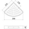 Mexen Laxo-C Ecke-Badezimmerkorb, gold - 70A8513-50