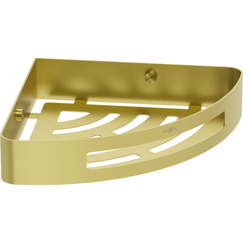 Mexen Laxo-C eckiger Badezimmerkorb, gebürstet gold - 70A8513-55