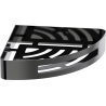Mexen Laxo-C Eckiger Badezimmerkorb, Black Chrome - 70A8513-73