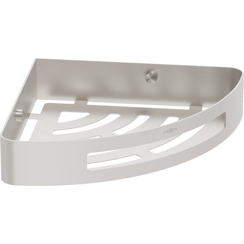 Mexen Laxo-C Eckiger Badezimmerkorb, gebürsteter Nickel - 70A8513-97