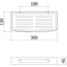Mexen Laxo-L Badezimmerkorb, Chrom - 70A8713-00