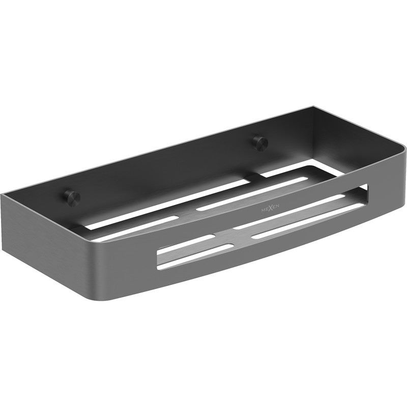 Mexen Laxo-L Badezimmerkorb, gebürstetes Gun Gray - 70A8713-66