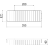 Mexen Uni-L Badezimmerkorb, schwarz - 70A8719-70