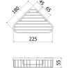Mexen Uni-T Eckiger Badezimmerkorb, gold - 70A8520-50