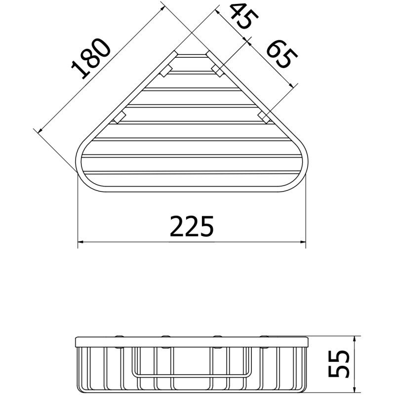 Mexen Uni-T Eck-Badkorb, schwarz - 70A8520-70