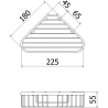 Mexen Uni-T Eck-Badkorb, schwarz - 70A8520-70