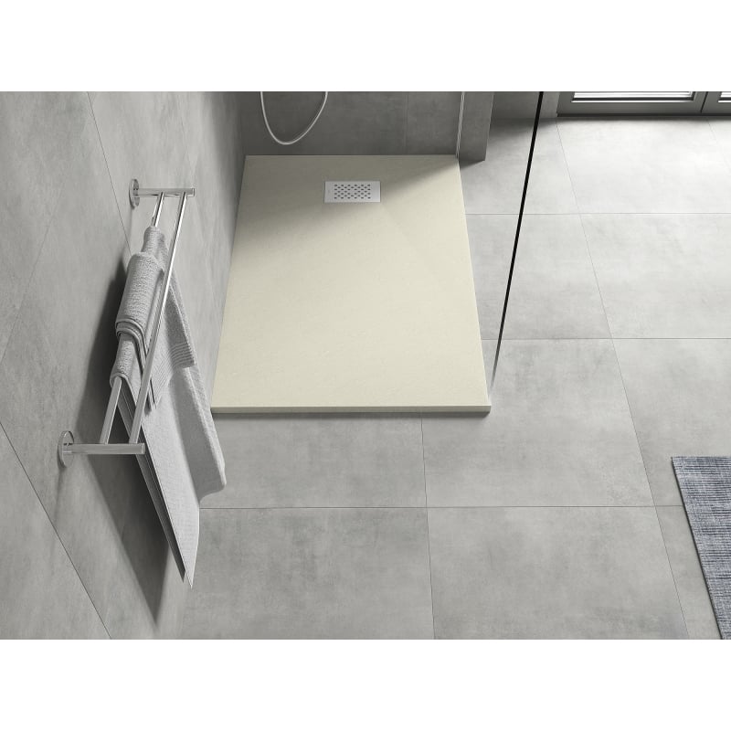 Mexen Hugo Rechteckige Duschtasse SMC 120 x 90 cm, beige, weiße Abdeckung - 42699012-W