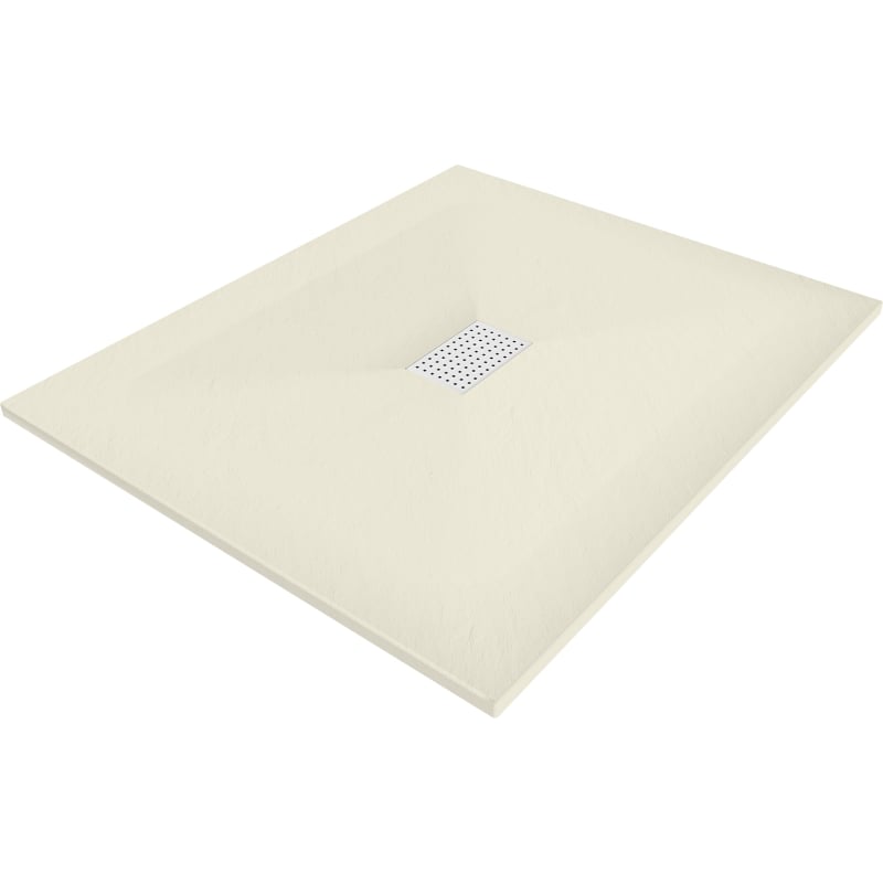 Mexen Hugo rechteckige Duschwanne SMC 120 x 100 cm, beige, weiße Abdeckung - 42691012-W