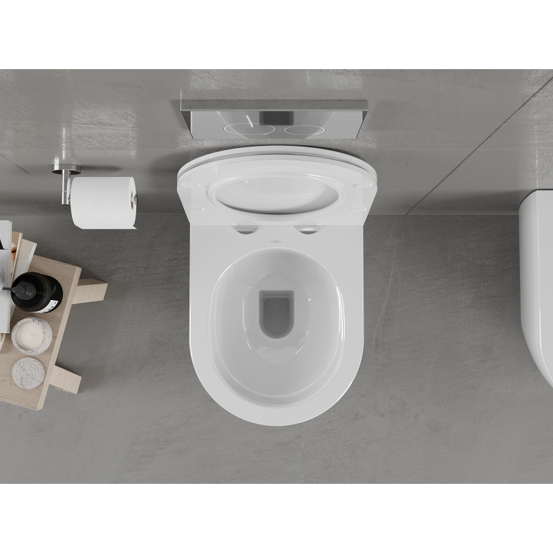 Mexen Carmen WC-Schüssel Rimless mit Soft-Close-Slim-Sitz, Duroplast, weiß glänzend - 30880500